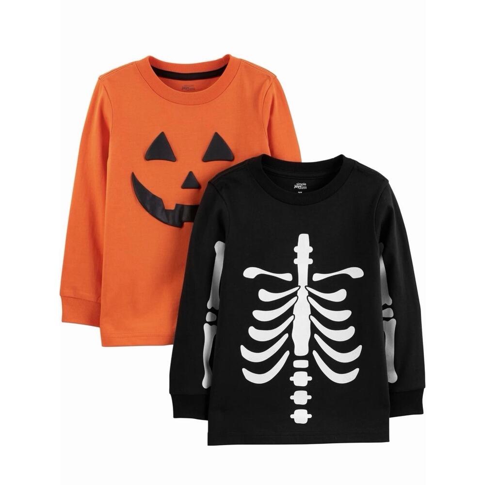 Carter's Simple Joy Long-sleeve Halloween Tees 3-6 Months